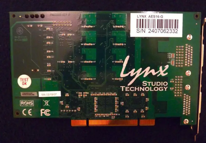 Profesjonalna karta dźwiękowa LYNX AES16 z interfejsem PCI G