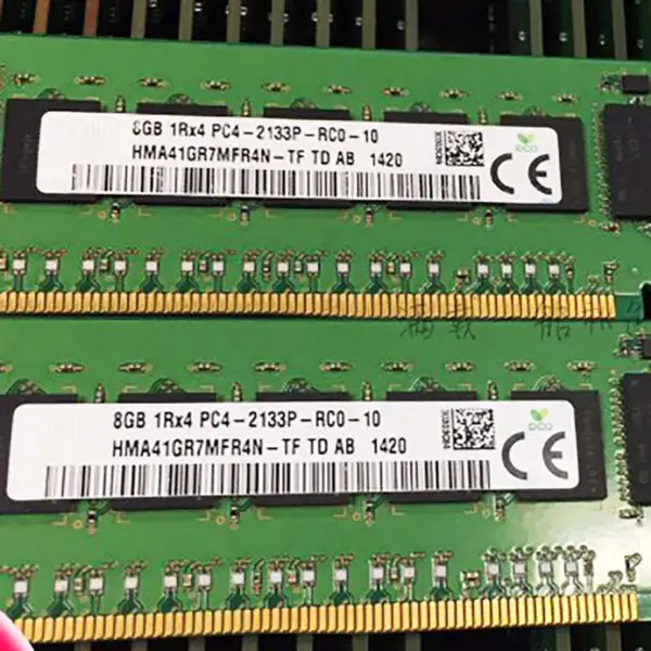 2szt Hma41gr7mfr4n-tf Ram For Sk Hynix 8gb Ddr4 2133mhz Ecc Reg 1rx4 Pc4-2133p Pamięć serwera