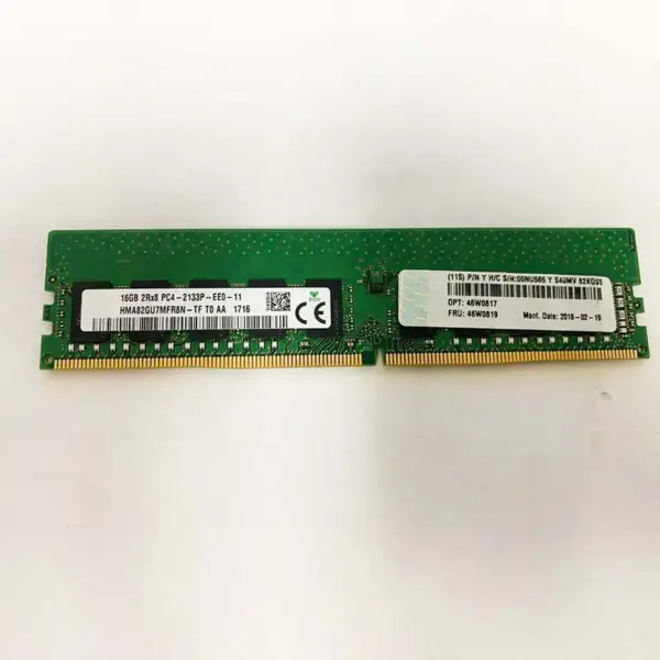 Dla Lenovo Ram 46w0817 46w0819 00nu565 16gb 2rx8 Pc4-2133p Ddr4 2133 Ecc Pamięć serwera