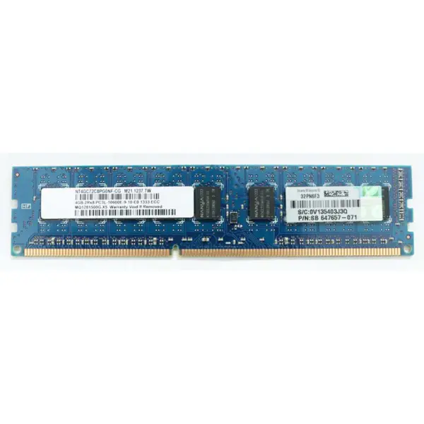 Pamięć Serwerowa Do Hp 647907-b21 647657-071 4gb 2rx8 Pc3l-10600e Ddr3 1333 Ecc