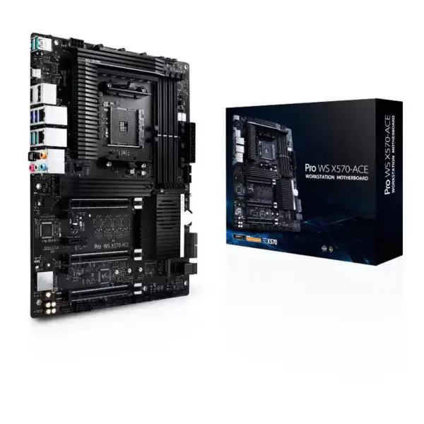 Płyta główna Pro Ws X570-ace Atx do stacji roboczych z procesorami Am4 serii 5000/4000g/3000/3000g/2000/2000g
