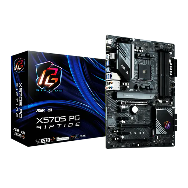 AsRock Płyta główna Am4 2000 3000 4000 G-series 5000 And 5000 G-series X570s Pg Riptide