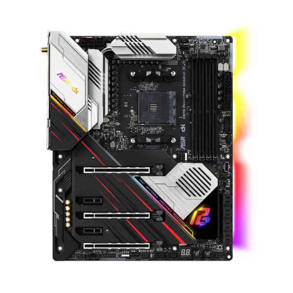 AsRock Płyta główna Am4 Socket 2000 3000 4000 G-series 5000 And 5000 G-series Cpu X570 Phantom Gaming X