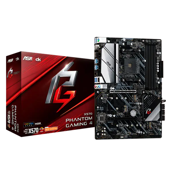 AsRock Płyta główna Am4 Socket 2000 3000 4000 G-series 5000 And 5000 G-series Cpu X570 Phantom Gaming 4