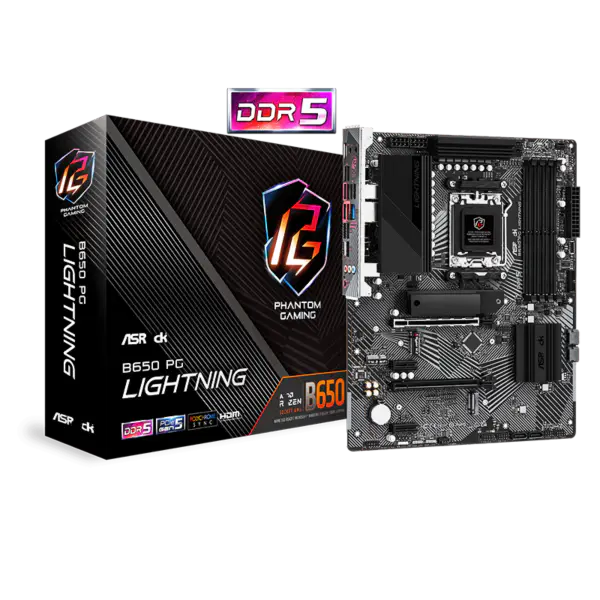 Asrock Atx Płyta Główna B650 Pg Light Ning Ddr5 Am5 Wsparcie Cpu 7950x 7900x 7700x 7600x