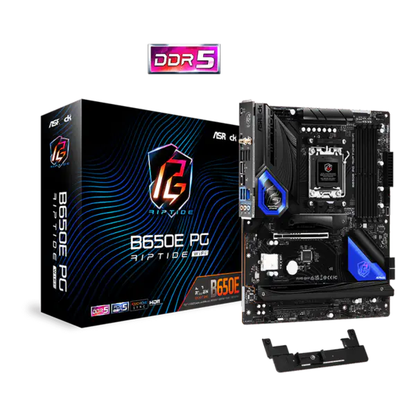 AsRock Atx Płyta Główna B650e Pg Riptide Wifi Ddr5 Am5 Wsparcie Cpu 7950x 7900x 7700x 7600x