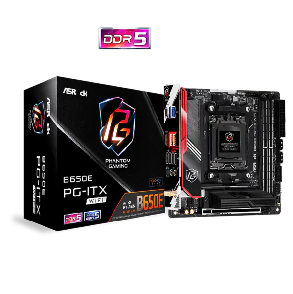 AsRock Itx Płyta Główna B650e Pg-itx Wifi Ddr5 Am5 Wsparcie Cpu 7950x 7900x 7700x 7600x