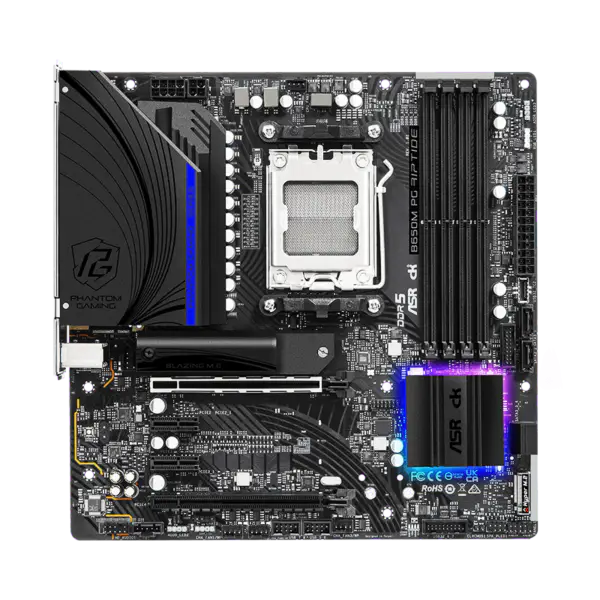 AsRock M-atx Płyta Główna B650e Steel Legend Wifi Ddr5 Am5 Wsparcie Cpu 7950x 7900x 7700x 7600x