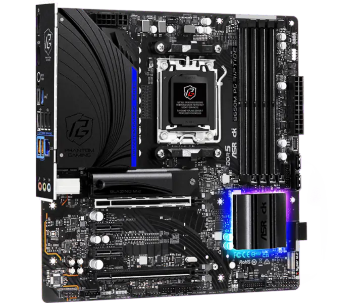 AsRock M-atx Płyta Główna B650e Steel Legend Wifi Ddr5 Am5 Wsparcie Cpu 7950x 7900x 7700x 7600x