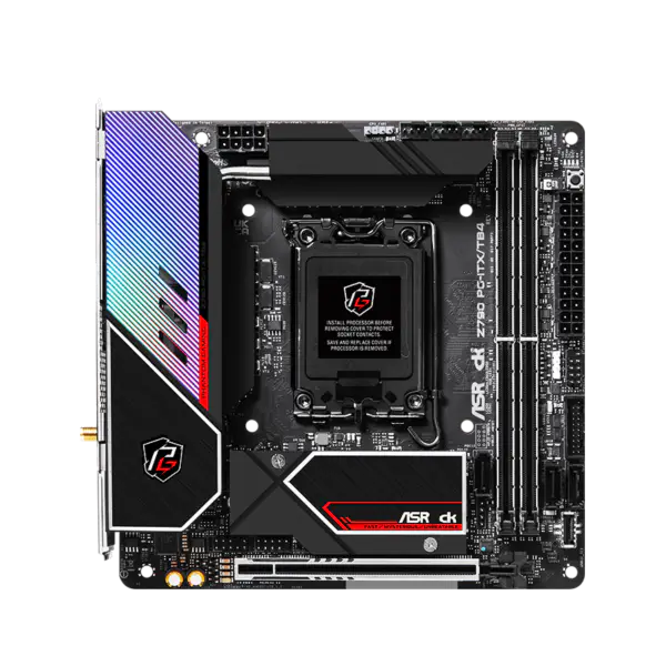 AsRock Płyta główna Z790 Pg-itx Tb4 Wifi6 Ddr5 Pamięć Lga 1700 Intl 13th Gen Z790 Pg-itx/tb4 Wifi6 13600k 13700k