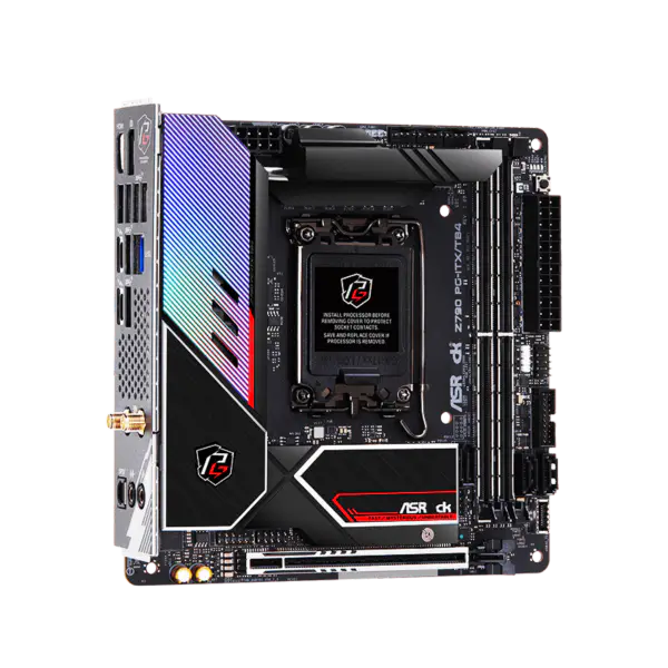 AsRock Płyta główna Z790 Pg-itx Tb4 Wifi6 Ddr5 Pamięć Lga 1700 Intl 13th Gen Z790 Pg-itx/tb4 Wifi6 13600k 13700k