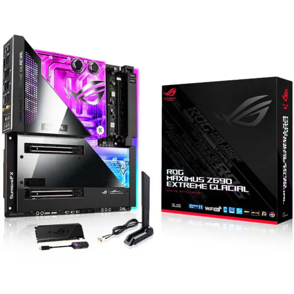 Asus Płyta Główna Ddr5 Cpu 12700 2700kf Intl Z690 Lga 1700 Płyta Główna Rog Z690 Extreme Glacial
