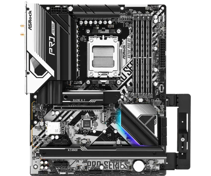 Asrock X670 X670e Płyty główne Am5^5 Obsługa procesorów serii 7000 Socket Am5 Płyta główna X670e Pro Rs Ddr5