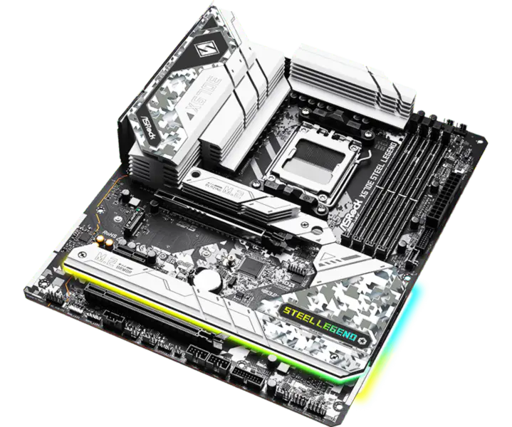Rock X670 X670e Płyty główne Am5^5 Socket Am5 Płyta główna X670e Steel Legend Ddr5