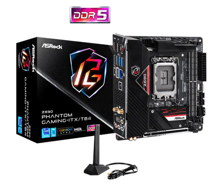 Asrock Z690 Phantom Gaming-itx/tb4 Phantom Gaming Płyta główna Ddr5 Wsparcie Cpu 12600k 12700 Intl Z690 Lga 1700