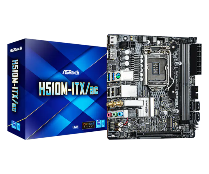 Asrock H510m-itx/ac Mini płyta główna do gier Obsługuje procesor 10500 10400 11400f Intl H510 Lga 1200