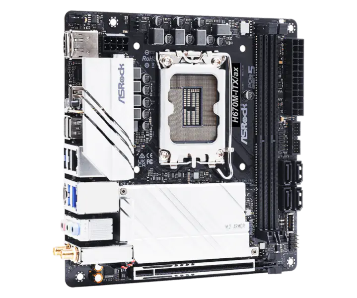 Asrock H670m-itx Ax Mini Płyta Główna Itx Obsługuje Procesor 12400 12600k 12700 Intl H670m Lga 1700 Wi-fi 6e