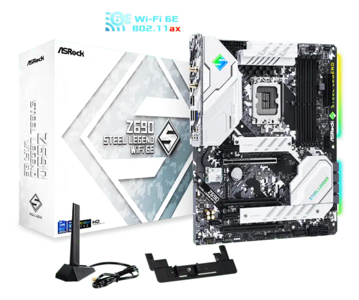 Asrock Z690 Steel Legend Wifi6 D5 Płyta główna Steel Legend Obsługuje Pamięć Ddr5 Cpu12700/12900 Intl Z690 Lga1700