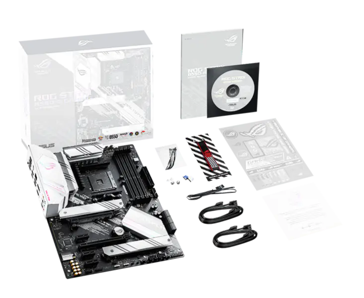 Płyta główna Rog Strix B550-a Gaming Blowing Snow Gaming obsługuje procesory Cpu 3700 X5600x 5800x i B550socket Am4