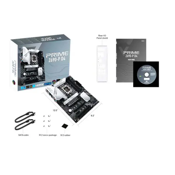 Płyta główna Prime Z690-p D4 Obsługa pamięci Ddr4 Cpu 12700 12700kf Intl Z690/lga 1700 14+1 Dr Mos Moduł zasilacza