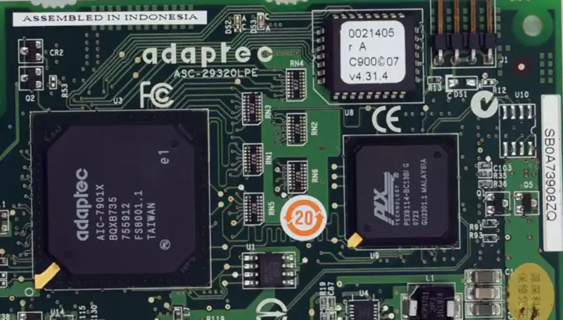 Przemysłowa płyta główna Adaptec ASC-29320LPE SCSI Low Profile Card