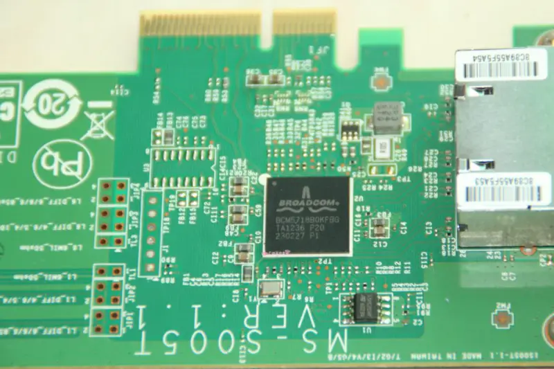 Dwuportowa gigabitowa karta sieciowa Broadcom BCM5718 VER:1.1