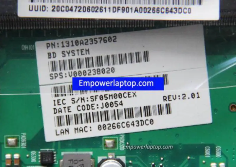 Płyta główna Toshiba C600D V000238020 1310A2357602