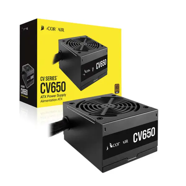 Cors Air Power Zasilacz do komputera Cv650 650w Atx High Power Supply 80plus Low Noise Fan Rps0128