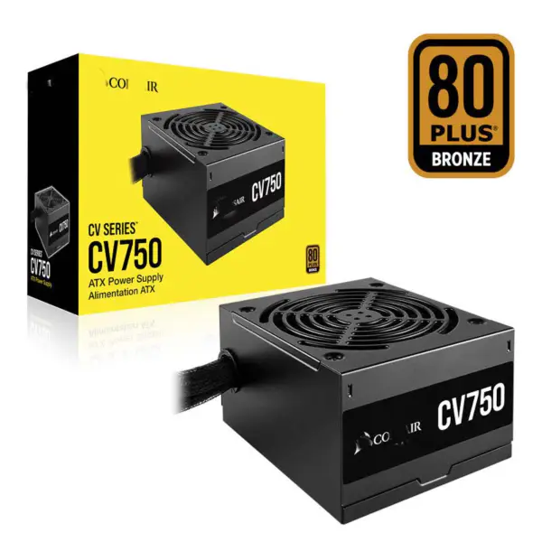 Cors Air Power Zasilacz do komputera Cv750 750w Atx High Power Supply 80plus Low Noise Fan Rps0146