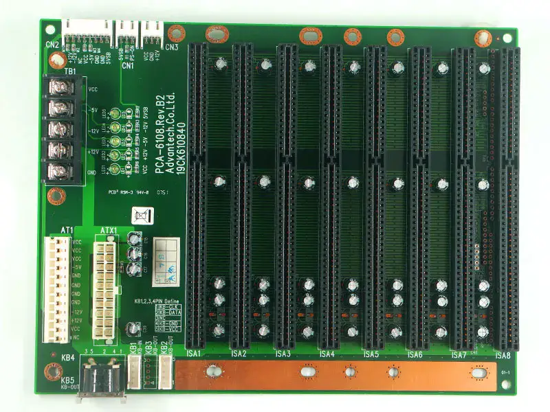 8-gniazdowa przemysłowa płyta montażowa Advantech IPC-6608 PCA-6108 Rev.B2