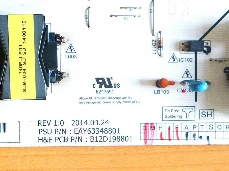 Płytka drukowana LG 55EC9300-CA EAY63348801