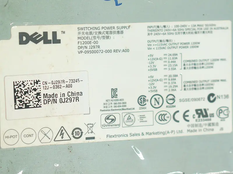 Zasilacz Dell F1200E-00 VHM5V