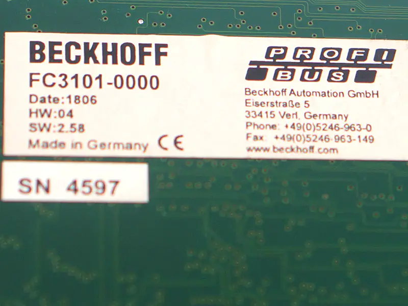 BECKHOFF FC3101-0000 karta profibus przemysłowa płyta główna