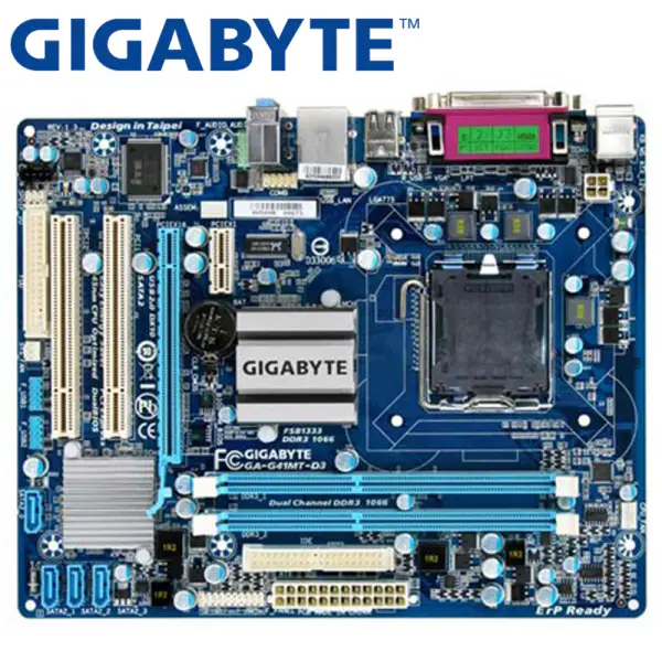 Gigabyte GA-G41MT-D3 Płyta główna do komputerów stacjonarnych G41 Socket LGA 775 Dla Core 2 Pentium Celeron DDR3 8G