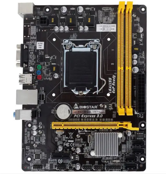 Płyta główna Biostar H61MGV H61 LGA1155 Wszystkie półprzewodnikowe