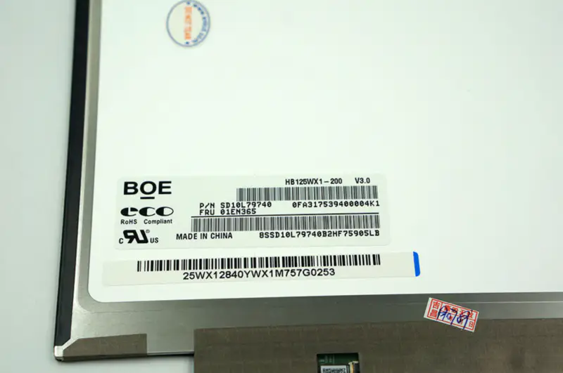 12,5-calowy ekran BOE LCD LP125WH2 TPB1 HB125WX1-100 HB125WX1-200 do HP EliteBook 820 LCD 30pin
