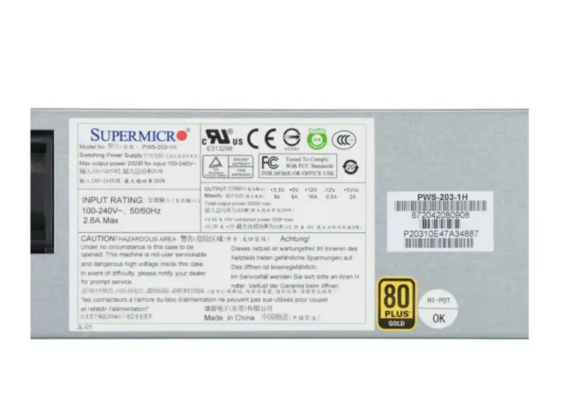 Zasilacz Supermicro PWS-203-1H