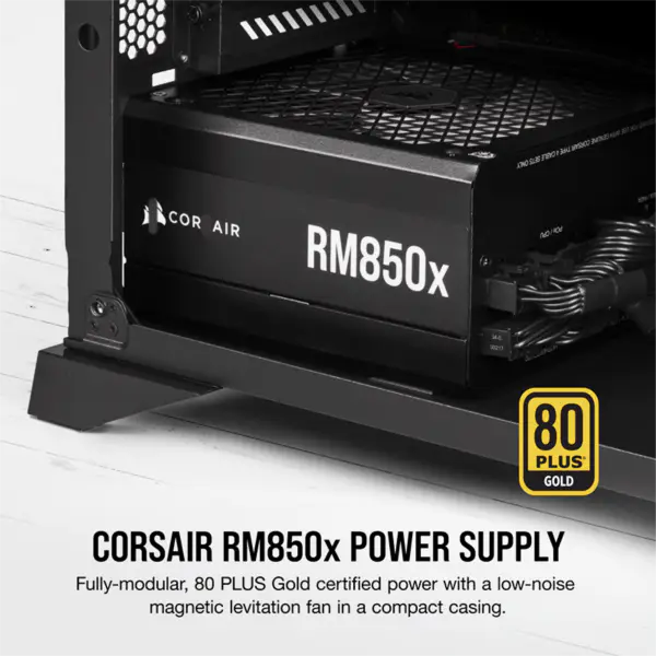 Zasilacze Cors Air Psu Rm850x 850w ze złotym certyfikatem Pełny moduł wentylatora Start-stop Inteligentne wybudzanie Rps0124