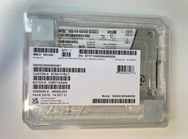 Dysk SSD z serii Intel S4510 D3-S4510