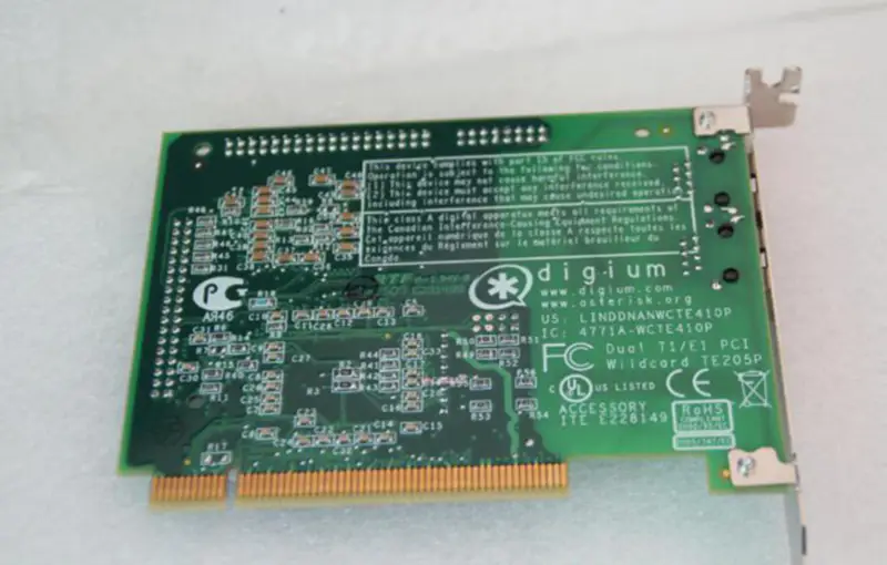 Digium Wildcard TE205P Dwuportowa karta ISDN PCI do przemysłowej płyty głównej