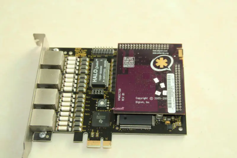4-portowa karta cyfrowa Asterisk TE420P TE420 z portem E1/T1 PCI-Express