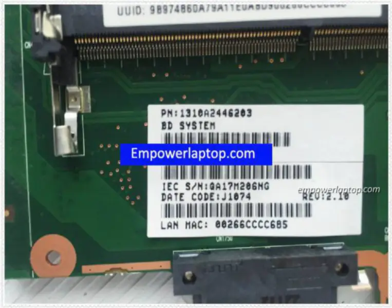 Płyta główna Toshiba V000258040 Satellite C605