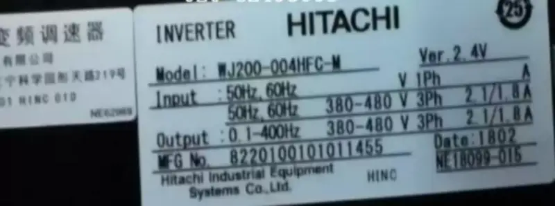 FALOWNIK HITACHI WJ200-004HFC-M 0.4KW NOWY
