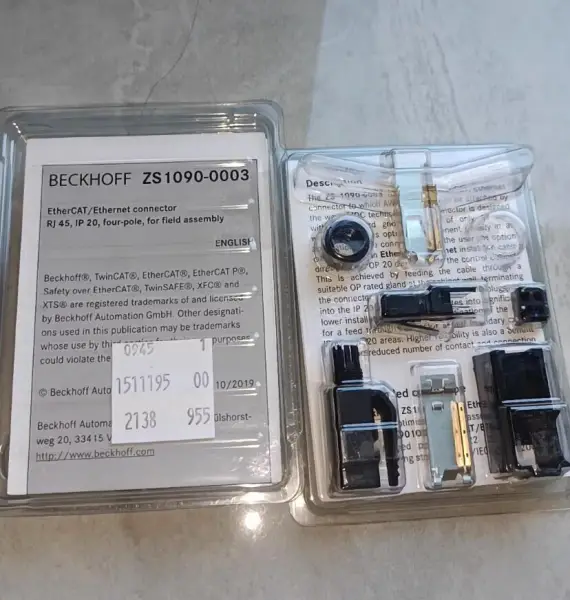 ZS1090-0003 ZB9010 BECKHOFF Przemysłowy kabel Ethernet EtherCAT Wtyczka kabla