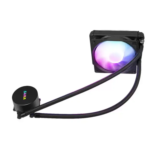 Sama 120mm Cooler Cpu Liquido Intel Cpu Cooler With Temperature Gaming Computer Liquid Cooler