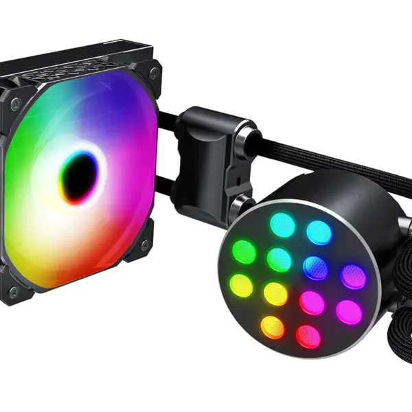 Sama 12cm Aio Cpu Cooler Radiator Miedź Wyświetlacz Chłodzenie cieczą Pc Cpu Cooler Rgb Glow Z Niższym Poziomem Hałasu Pompa