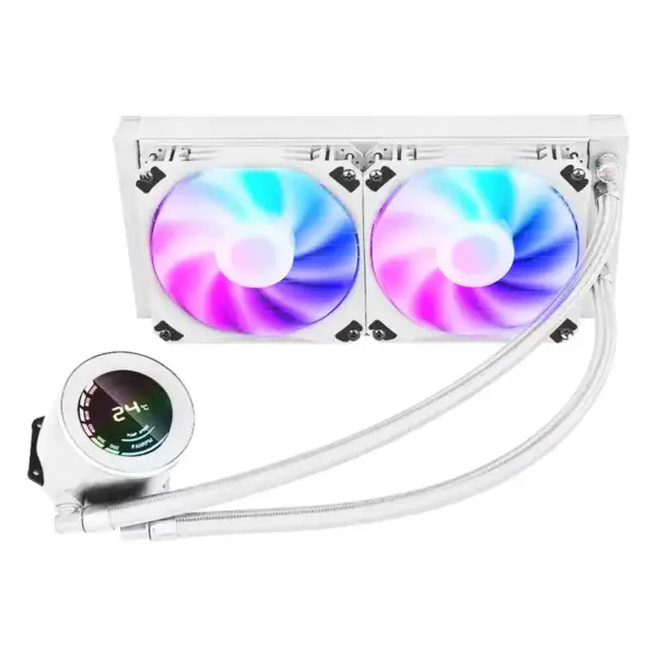 Zestaw chłodzenia cieczą Sama 240mm Aio Cpu Zestaw chłodzenia cieczą System komputerowy Wyświetlacz LCD