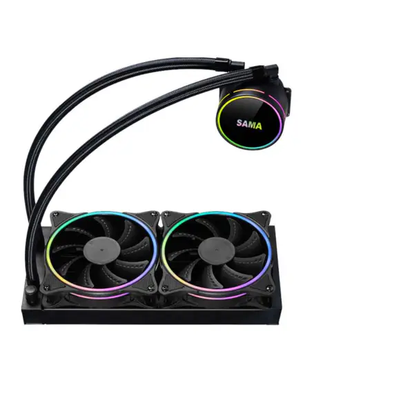 Sama 24cm Aio Cpu Cooler Radiator Miedź Woda Chłodzenie cieczą Pc Cpu Cooler Rgb Glow