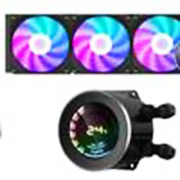 Sama 36cm Aio Cpu Cooler Radiator Miedź Wyświetlacz Woda Chłodzenie cieczą Pc Cpu Cooler Rgb Glow Z Wyświetlaczem Temperatury Komputera