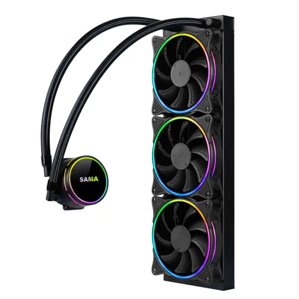 Sama 36cm Aio Cpu Cooler Radiator Miedź Woda Chłodzenie cieczą Pc Cpu Cooler Rgb Glow